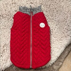 Red Quilted Dog Vest